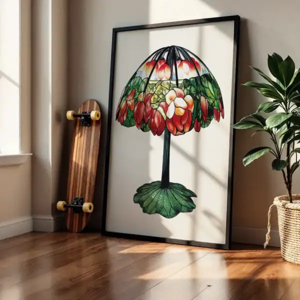 Alternative view of Çiçek Detay Lamba Figür Dekoratif Tablo