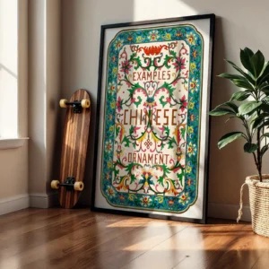 Alternative view of Çin Motifleri Çiçek Deseni Dekoratif Tablo