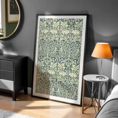 Doğa ve Çiçek Uyumu Geleneksel Tasarım Dekoratif Tablo