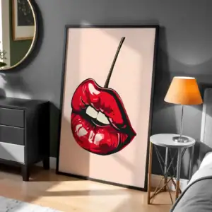 Dudak Detay Dekoratif Tablo