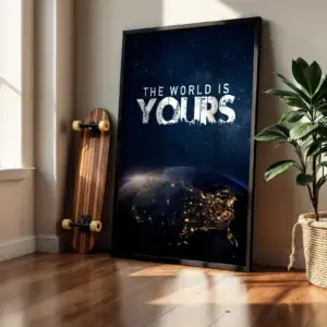 Alternative view of Dünya Seninle, Sonsuz Huzur Dekoratif Tablo