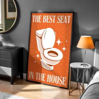 Evdeki En İyi Koltuk İllüstrasyon Dekoratif Tablo