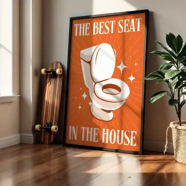 Alternative view of Evdeki En İyi Koltuk İllüstrasyon Dekoratif Tablo