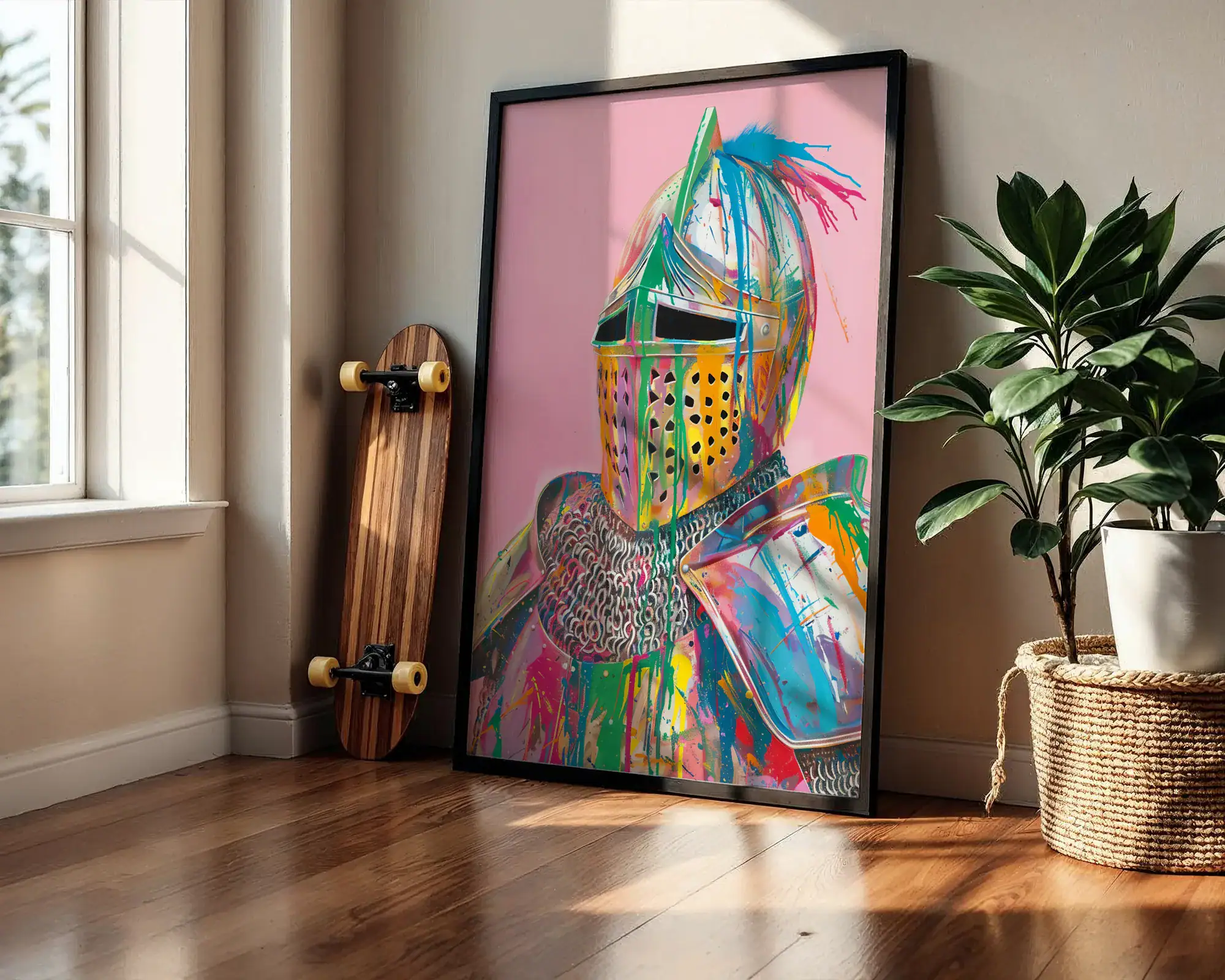 Futuristik Savaşçı Çizimi Dekoratif Tablo - Görsel 2