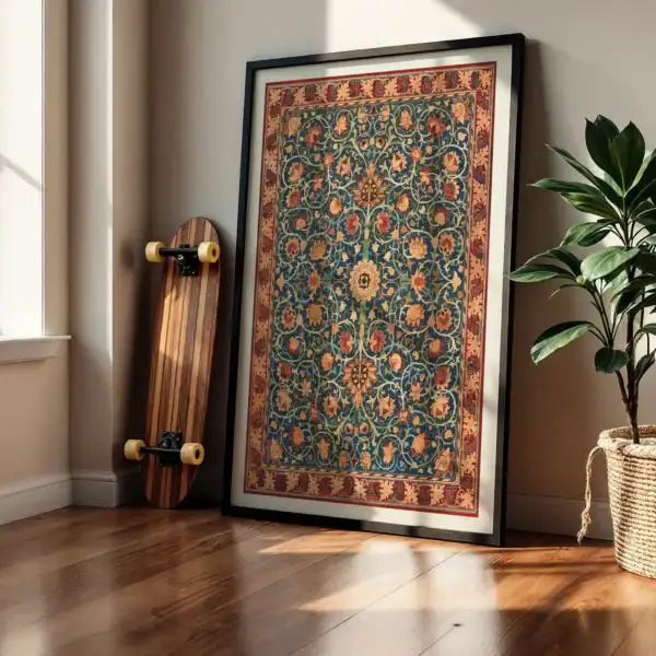 Alternative view of Geleneksel Çiçek Yaprak Tasarımı Detaylı Dekoratif Tablo