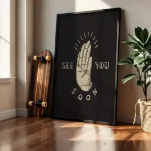 Alternative view of Görüşmek Üzere El Hareketi Dekoratif Tablo