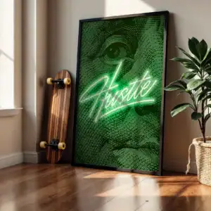 Alternative view of Hızlı Yaşam Başarı Afişi Dekoratif Tablo