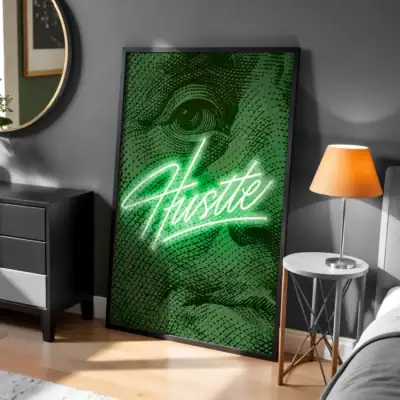 Hızlı Yaşam Başarı Afişi Dekoratif Tablo