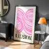 İllüzyon Modern Sanat Dekoratif Tablo