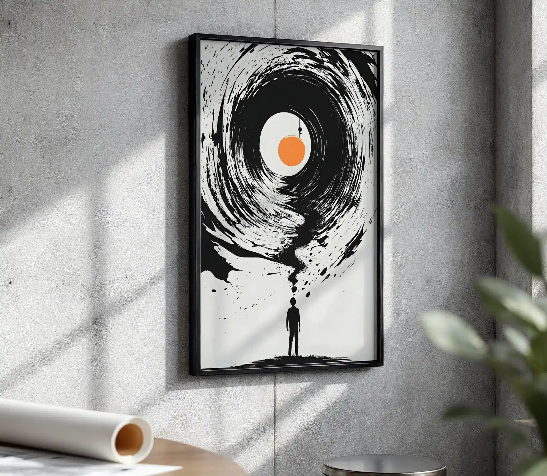 İnsan Silüet Detay Dekoratif Tablo - Görsel 4