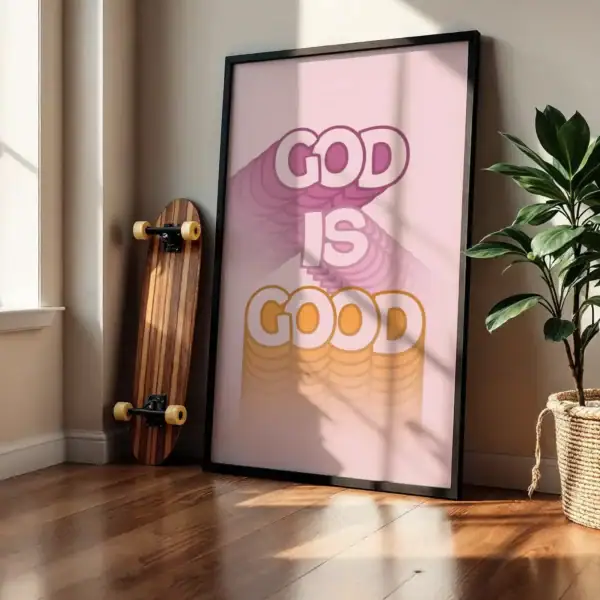 Alternative view of İyi Tanrı Yazısı Soyut Sanat Dekoratif Tablo