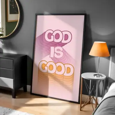 İyi Tanrı Yazısı Soyut Sanat Dekoratif Tablo