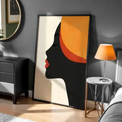 Kadın Silüeti Dekoratif Tablo