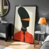 Kapalı Turuncu Göz Detay Dekoratif Tablo