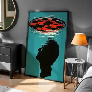 Kırmızı Balıklar Zihinsel Fırtına Dekoratif Tablo