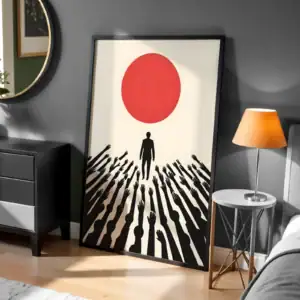 Kollar ve Çığlık Soyut Tasarım Dekoratif Tablo