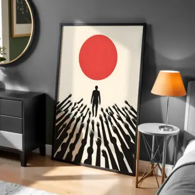 Kollar ve Çığlık Soyut Tasarım Dekoratif Tablo