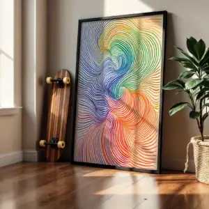 Alternative view of Kontur Dinamikler, Akışkan Sanat Dekoratif Tablo