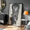 Kontur Yüz Dekoratif Tablo
