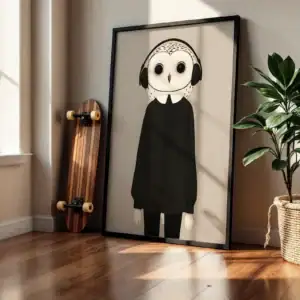 Alternative view of Kuş Başlı İnsan Soyut Tasarım Dekoratif Tablo