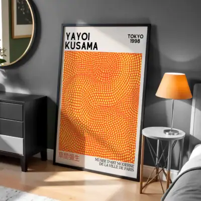 Kusama Yayoi Renkli Noktalar Dekoratif Tablo