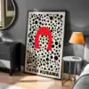 Kusama Yayoi Siyah Dekoratif Tablo
