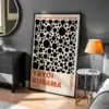 Kusama Yayoi Siyah Noktalar Dekoratif Tablo