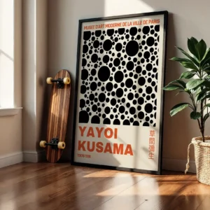 Alternative view of Kusama Yayoi Siyah Noktalar Dekoratif Tablo