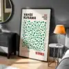 Kusama Yayoi Yeşil Noktalar Dekoratif Tablo