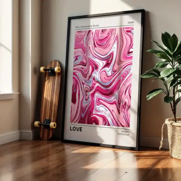 Alternative view of Love Psikedelik Seri Dekoratif Tablo