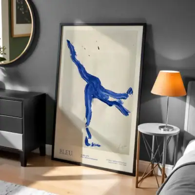 Mavi Dans Akışın İzleri Dekoratif Tablo