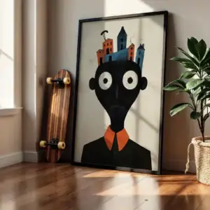 Alternative view of Maximalist Silüet Şehir Detay Dekoratif Tablo