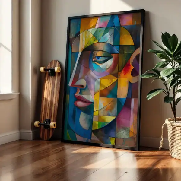 Alternative view of Modern Renkli Yüz Dekoratif Tablo