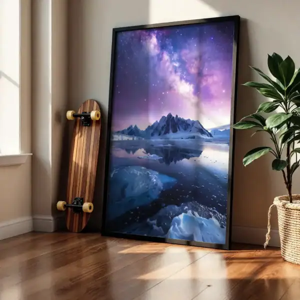 Alternative view of Mor Doğa Işıkları Dekoratif Tablo