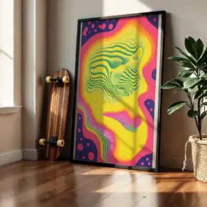 Alternative view of Psychedelic Yüz Detay Dekoratif Tablo