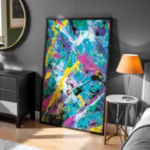Renk Dalgaları Canlı Desenler Dekoratif Tablo