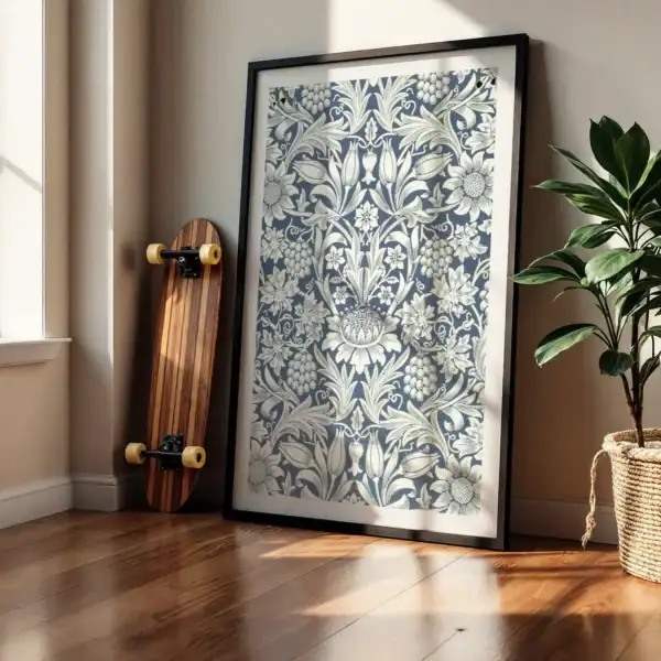 Alternative view of Renkli Çiçekler Yapraklar Tasarımı Dekoratif Tablo