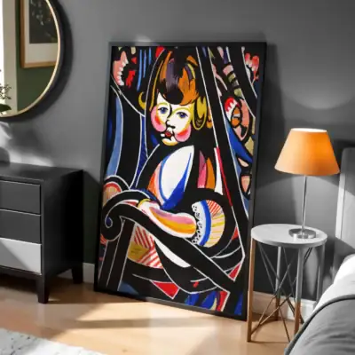 Renkli Portre Canlı Renklerle Duygusal İfadeler Dekoratif Tablo