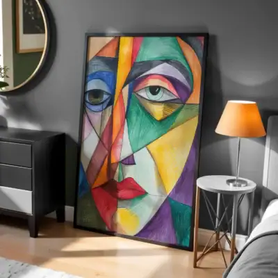 Renkli Yüz Dekoratif Tablo
