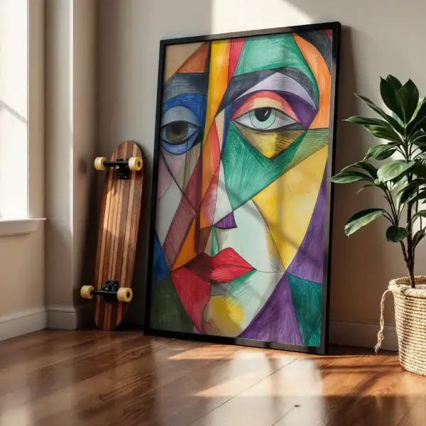 Alternative view of Renkli Yüz Dekoratif Tablo