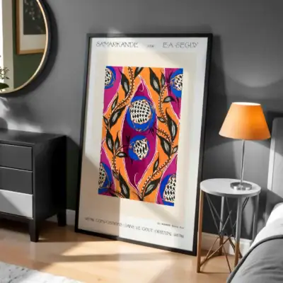 Samarkande Soyut Geometrik Tasarım Dekoratif Tablo