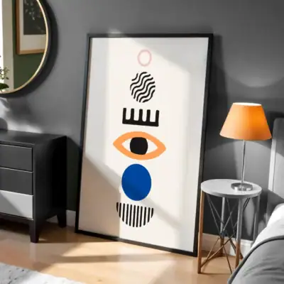 Sonsuzluk ve Geometrik Desenler Modern Çizim Boho Dekoratif Tablo