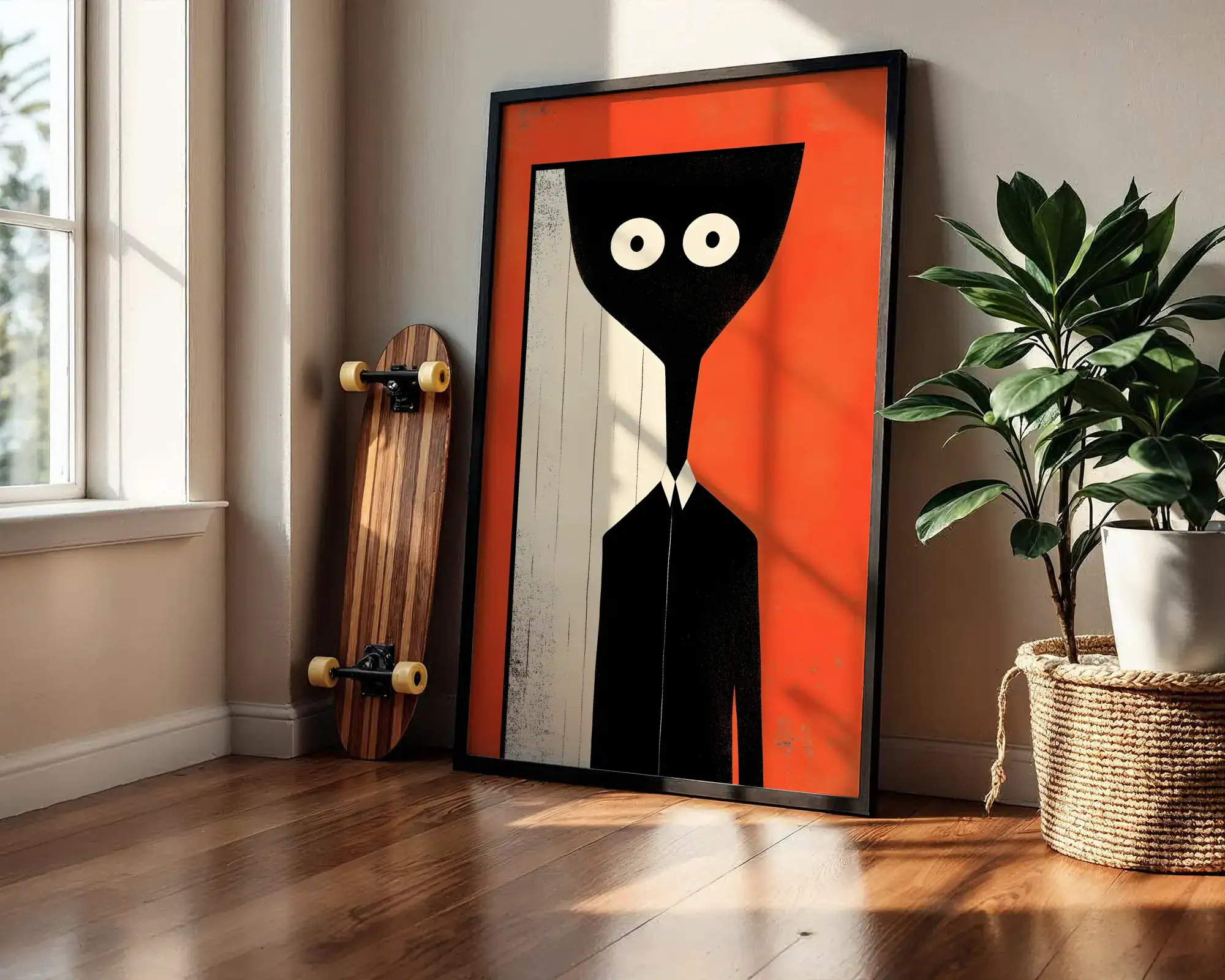 Soyut Yüz Kırmızı Vurgular Dekoratif Tablo - Görsel 2