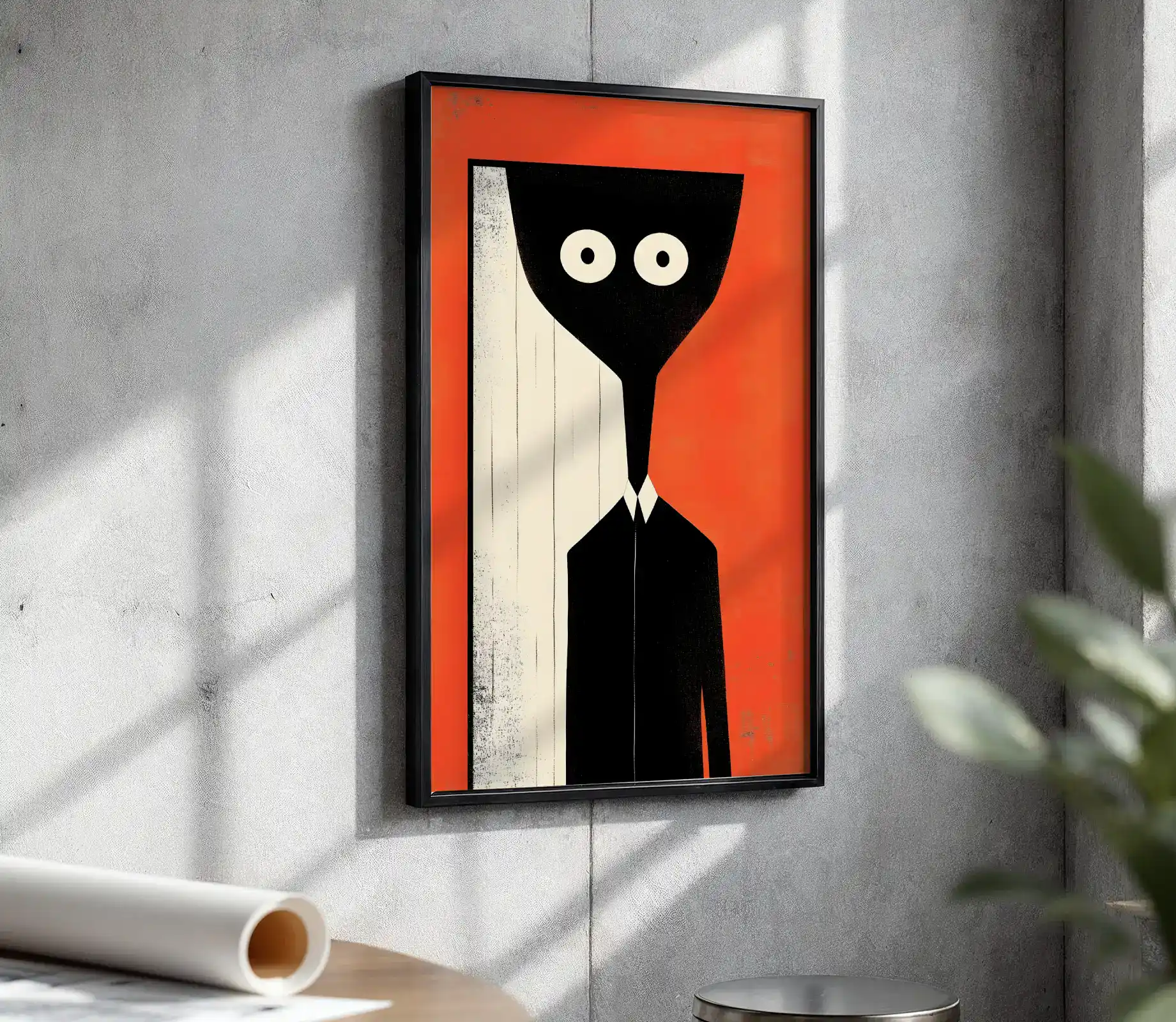 Soyut Yüz Kırmızı Vurgular Dekoratif Tablo - Görsel 4