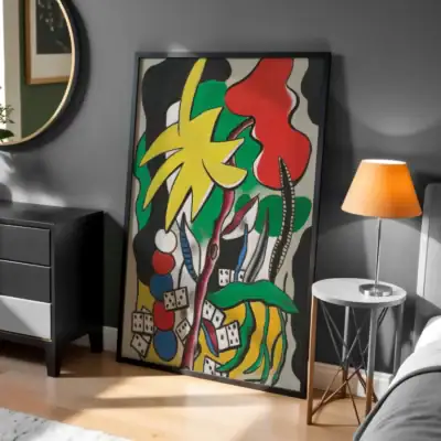 Tropikal Bitki Canlı Tasarım Dekoratif Tablo