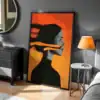 Turuncu Detay Kadın Figür Dekoratif Tablo
