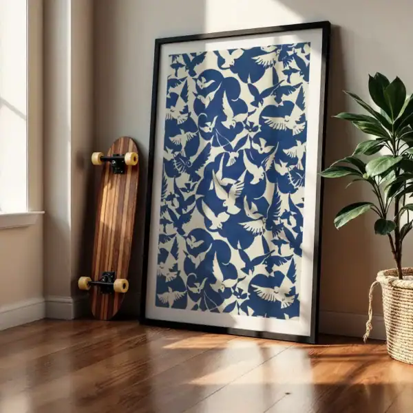 Alternative view of Uçan Kuşlar Soyut Hareket Tasarımı Dekoratif Tablo