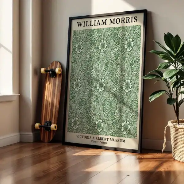 Alternative view of William Morris Geleneksel Çiçek ve Yaprak Deseni Dekoratif Tablo