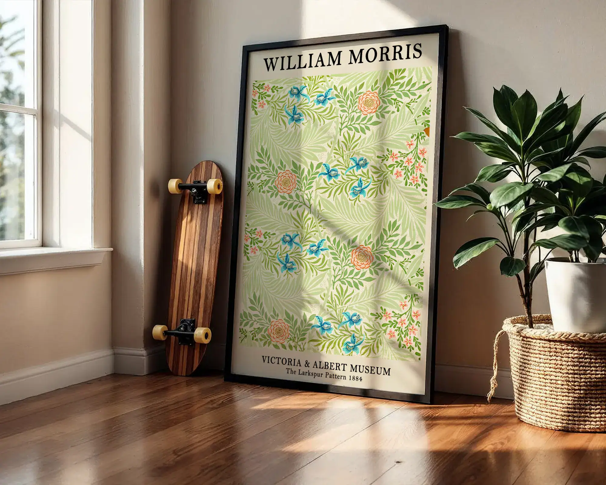 William Morris Nar Çiçekleriyle Doğal Tasarım Dekoratif Tablo - Görsel 2