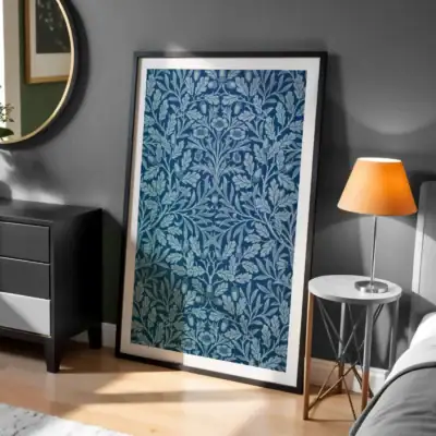 Yapraklar ve Çiçekler Detaylı Tasarım Dekoratif Tablo